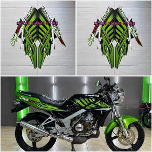 STIKER STRIPING LIS LES BODY KAWASAKI NINJA SS 2014 HIJAU
