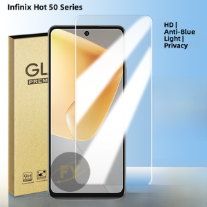 High Definition Transparent Tempered Glass Film for Infinix Hot50i Mobile Phone Screen Protector Privacy Protection Anti Blue Light Anti Theft