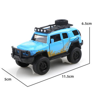 (Bagged) 1:36 Scale Alloy Off-Road Pullback Pickup Truck Childrens Toy Large Wheel Rim Off-Road Style. Toy.