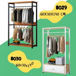 ตู้เก็บเสื้อผ้า ราวแขวนผ้า พร้อบเก็บของ เรียบง่าย ประกอบง่าย ราคา 300-500 บาท