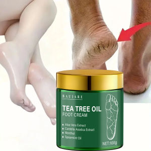 Tea Tree Oil Foot Cream with Aloe Vera Centella Asiatica Menthol & Spearmint Oil Moisturizes & Nourishes Softens Feet