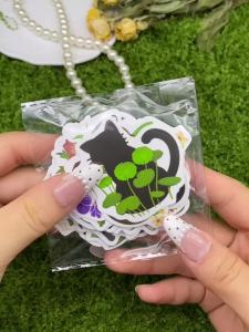 50PCS Cat and Plant Stickers for Water Bottles Cute Vinyl Waterproof Laptop Skateboard Stickers Aesthetic Computer Hydroflask