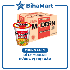 [THÙNG 24 LY] - ACECOOK - Mì ly Modern hương vị Lẩu thái tôm Mì ly lẩu thái tôm Modern ăn liền Mì Modern ly ăn liền (67g/ly)