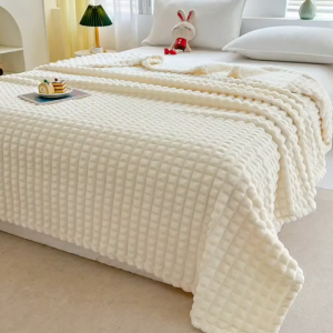 Dormitory Thickened Blanket Cutton Kumot Solid Color Plaid Flannel Blanket Super Of Fluffy Household Coral Velvet Sofa Cover Blanket