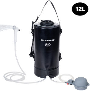 Outdoor Portable Shower Bag Wild Heart 22L TPU Solar Heating Bathing Water Bag Camping Hiking Traveling Equipment Wilderness