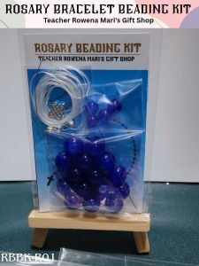 DIY Rosary Bracelet Beading Kiit with Premium Glass Beads. Easy Beading Kit for Beginners.