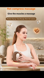 Body Massager with Hot Compress & Vibration Hands-Free Muscle Relaxer Strap for Back Waist Abdomen Legs Pain Relief