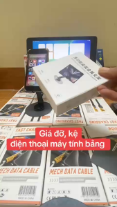 giá đỡ điện thoại máy tính bảng xoay 360 độ cấu tạo thép không gỉ siêu bền