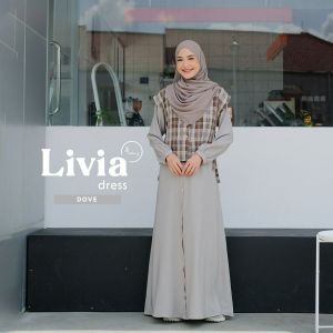 Livia Dress 3in1 by Naisha dress lebaran terbaru 2024 dress 3in1set dress rompi wanita kekinian