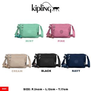 Tas Selempang wanita Import Tas Kipling 2321 Bahan Nylon Size 24x12x17 cm. Tas Wanita Tas Kipling Slempang Import BEST SELLER