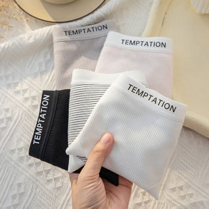 Womens Underwear Pure Cotton Summer Thin Young Adult Antibacterial 100% Cotton Crotch Cute Mid-Waist Underpants for High School Students