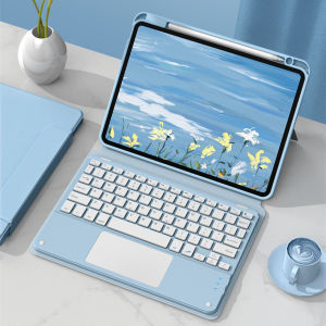 MD เหมาะสำหรับ iPad Pro11แป้นพิมพ์บลูทูธเคสป้องกัน iPad Air 4 Air5 10.9ตัวดูดแม่เหล็กการหมุน iPad 7th 8th 9th 10.2สนับสนุนด้านหลัง iPad Mini6 2021 8.3นิ้ว