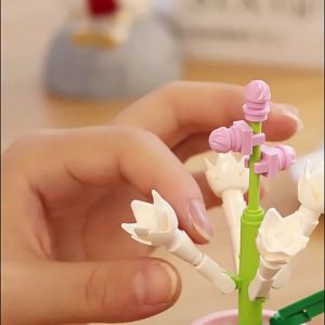 MI-M344 Mainan Edukasi DIY Florist Tanaman Pot Building Block Nano Bricks / Balok Susun Pot Bunga