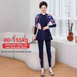 XTEP | Đồ Bơi Dài Tay Quần Dài Kiểu Bảo Thủ Giúp Gầy Dành Cho Người Cao Tuổi