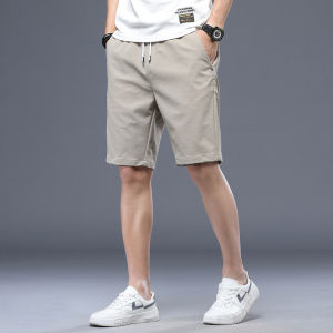 Quần short nam mùa hè mỏng thường ngày rộng rãi thẳng thoáng khí co giãn bãi biển năm năm quần dài vừa phải