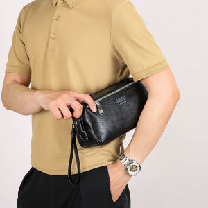 กระเป๋าถือหนังแท้ Gorchis กระเป๋าถือหนังแท้สำหรับผู้ชาย กระเป๋าถือแบบสะพายข้าง กระเป๋าใส่โทรศัพท์มือถือ กระเป๋าสะพายข้างลำลอง