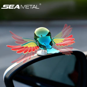 SEAMETAL Flying Bird Car Ornament Fun Flaps Wings Decor for Rearview Mirror Simulation Flying Bird Accessory for Motorcycle Car