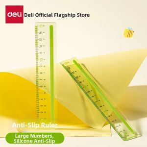 deli | Non-slip Transparent Ruler for Drawing 15cm