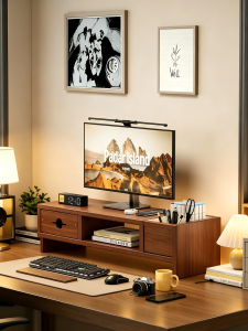 MUGG | Elevated Monitor Stand Desktop Organizer Keyboard Shelf