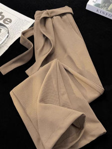 Quần Ống Đứng Rộng Rãi Mùa Hè Mỏng Cỡ Lớn Quần Tây Nam Vải Cotton Pha Trộn Thường Ngày Quần Dài Thường Ngày