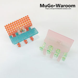 Spring Summer MuGo Color Block Shark Clamp Hair Accessories