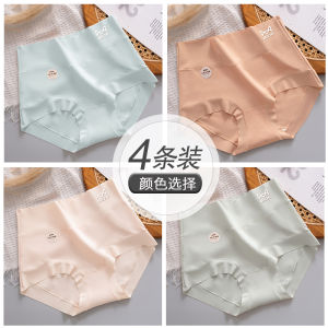 ผู้หญิง สูง เอว ผ้าฝ้าย ผ้าไหม ชุดชั้นใน ระบายอากาศได้ดี ไร้รอยต่อต้านเชื้อแบคทีเรีย กางเกงใน ชุดชั้นในที่สะดวกสบายสําหรับ พลัสไซส์ สุภาพสตรี