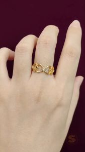 Sis Love Jewel Titanium Steel 18K Gold Plated Hollow Love Adjustable Ring Cincin Women Fashion Jewelry R106