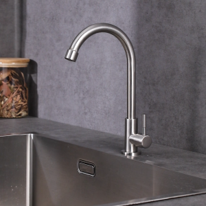 FRUD Kran Cuci Piring Wastafel Keran Cucian Piring Kran Dapur Angsa Tembok Kran Air Stainless SUS 304