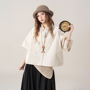 SHANGWEILUO | Elegant 3D Flower Short Sleeve Shirt