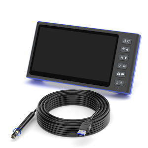 7 IPS Screen 360 Degree Auto Rotate Endoscope 9.5MM HD1080P Dual Triple Lens Car Inspection Borescope Camera With 32GB TF Card