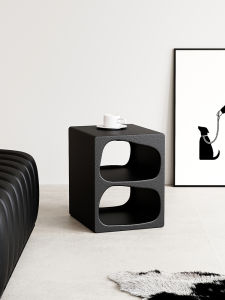 เคาน์เตอร์หัวนอนสไตล์ Scandvinian แบบเรียบง่าย ชั้นวางของที่มุมโซฟา ชั้นวางของสำหรับห้องนอนและห้องนั่งเล่น