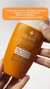 [Clerance}Rilastil Sun System 50+ SPF Water Touch Fluid 50ml Water Resistant Sun Cream Biodegradable Sunscreen for Sensitive Skin Exp March 26