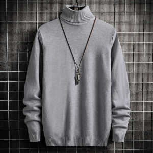 plus Size Mens High Collar Fleece Lined Sweater Thermal Inner Wear Autumn Winter Thickened Warm Base Shirt for plus Size