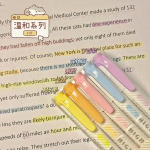 Double-Head Fluorescent Pen Childrens No-Toxic High Capacity Highlighter for Note Taking Marking Colors Cute Stationery