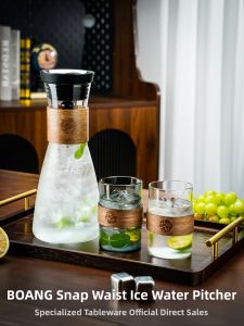 BOANG | Bộ Bình Nước Lạnh Kính Borosilicate Cao