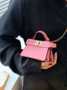 Mini Versatile Womens Crossbody Bag High Quality Soft Leather Korean Style Single Shoulder Bag Casual Pure Color Handbag