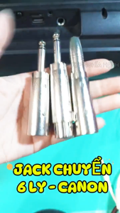 Jack chuyển Canon ra 6.5 - Jack chuyển Canon ra 6 ly - Đầu chuyển jack 6.5 ra Canon - Jack chuyển 6 ly sang Canon - 3 Pin XLR to 6.5 mm
