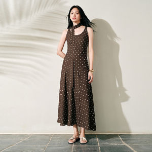 PEACEBIRD | Dots Muse Sleeveless Dress Slim Fit Tulle Dress
