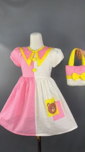 Two Mix - Outfit Clown Dress Anak Cewek Katun Lucu 1-12 Tahun 4403