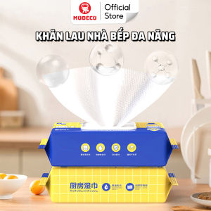 Khăn Ướt Lau Bếp Đa Năng Modeco - Lau Sạch Vết Dầu Mỡ Diệt Khuẩn Mềm Mại Và Không Làm Hại Da Tay