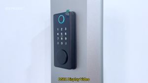RAYKUBE DS01 4-language Tuya Smart Fingerprint Deadbolt Lock with Latch/Door Sensor Auto Lock Key/Password/Card/ Tuya APP Unlock