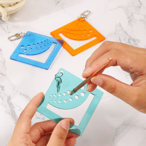 Sewing Knitting Ruler Gauge Knitting Calculator Density Ruler DIY Weaving Measuring Tools knitters Ruler with Threader Cutter