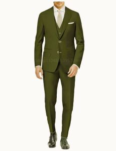 Luxury 3 Piece Mens Suits Set Solid Slim Fit Casual Notch Lapel Blazer Vest Pants Set Wedding Groom Smart Casual Male Outfits