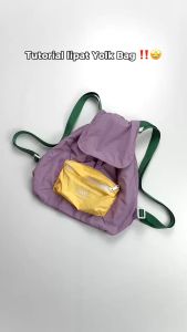 Tas Ransel Foldable - Tas Backpack Lipat - Tas Travel Nylon Crinkle - Hazesac Yolk