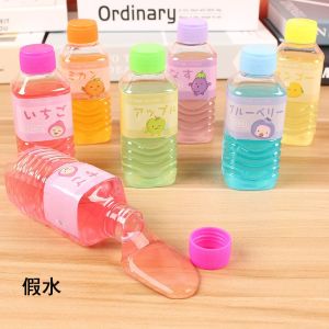 Non-toxic Slime Bubble Milk Tea Water Toy for Children No Stick Hand Cement Coca-Cola Stress Relief Toy Fake Water Beverage Bottle