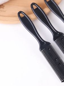 Double Sided Haircut Scissors Hair Comb with Blade Hair Shaper Razor Men Women Hair Trimmer Styling Tool