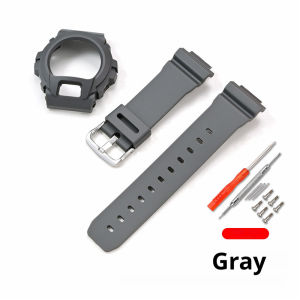 Resin Sport Watch Strap Bezel for Casio G-SHOCK DW-6900 DW-6600 DW-3230 Men Waterproof TPU Rubber Band Protective Case Refit Kit