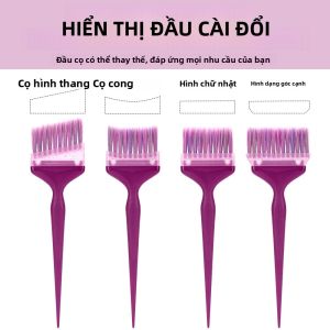 8 Chiếc Đầu Bàn Chải Có Thể Thay Thế Được Bộ Dụng Cụ Nhuộm Tóc Bền Đẹp Dễ Dàng Làm Sạch Salon & Làm Tóc Tại Nhà Dụng Cụ Tạo Màu Phụ Kiện 4 Loại