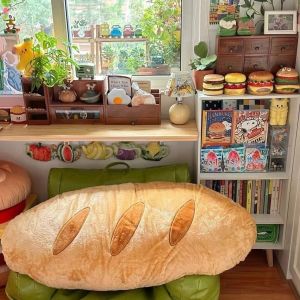 Long Pillow Bread Baguette Phone Play Sofa Decorative Pillow Girls Gift Dormitory Female Students Bread Shape Pillowcase