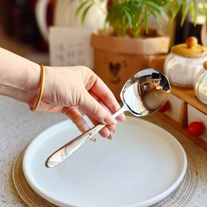 Large 304 Stainless Steel Serving Spoon Dining Spoon Public Spoon Household Hotel Use Large Spoon Kitchen Utensils
